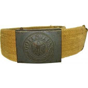 Wehrmacht Afrika Korps canvas belt with steel buckle Gott mit uns. Espenlaub militaria